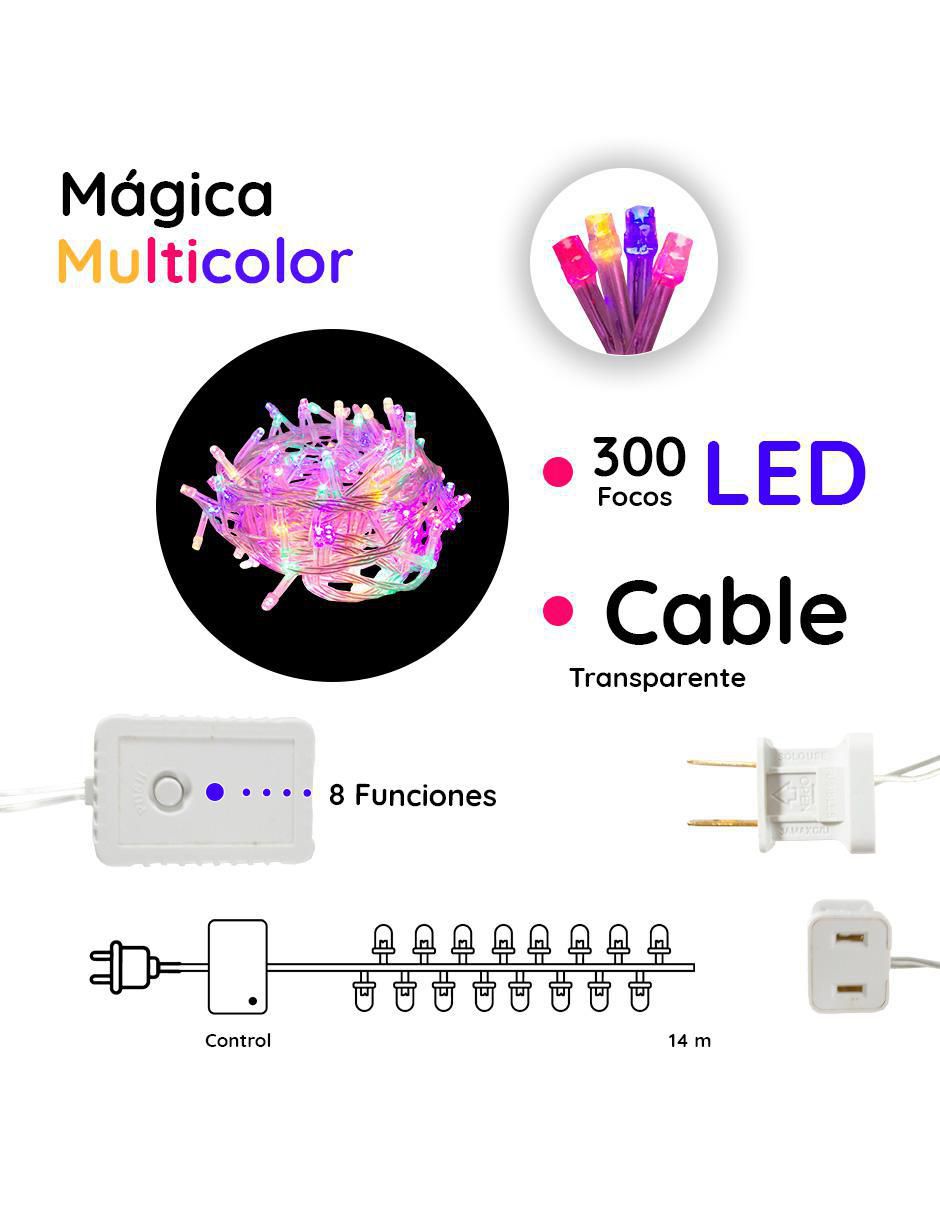 Serie funciones de led con 300 focos 4
