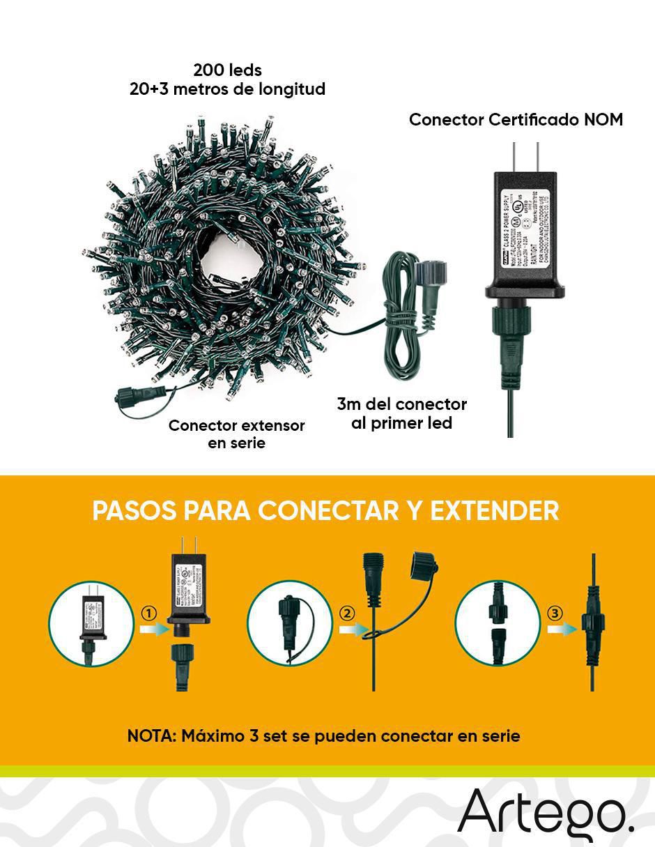 Serie led con 200 focos 2