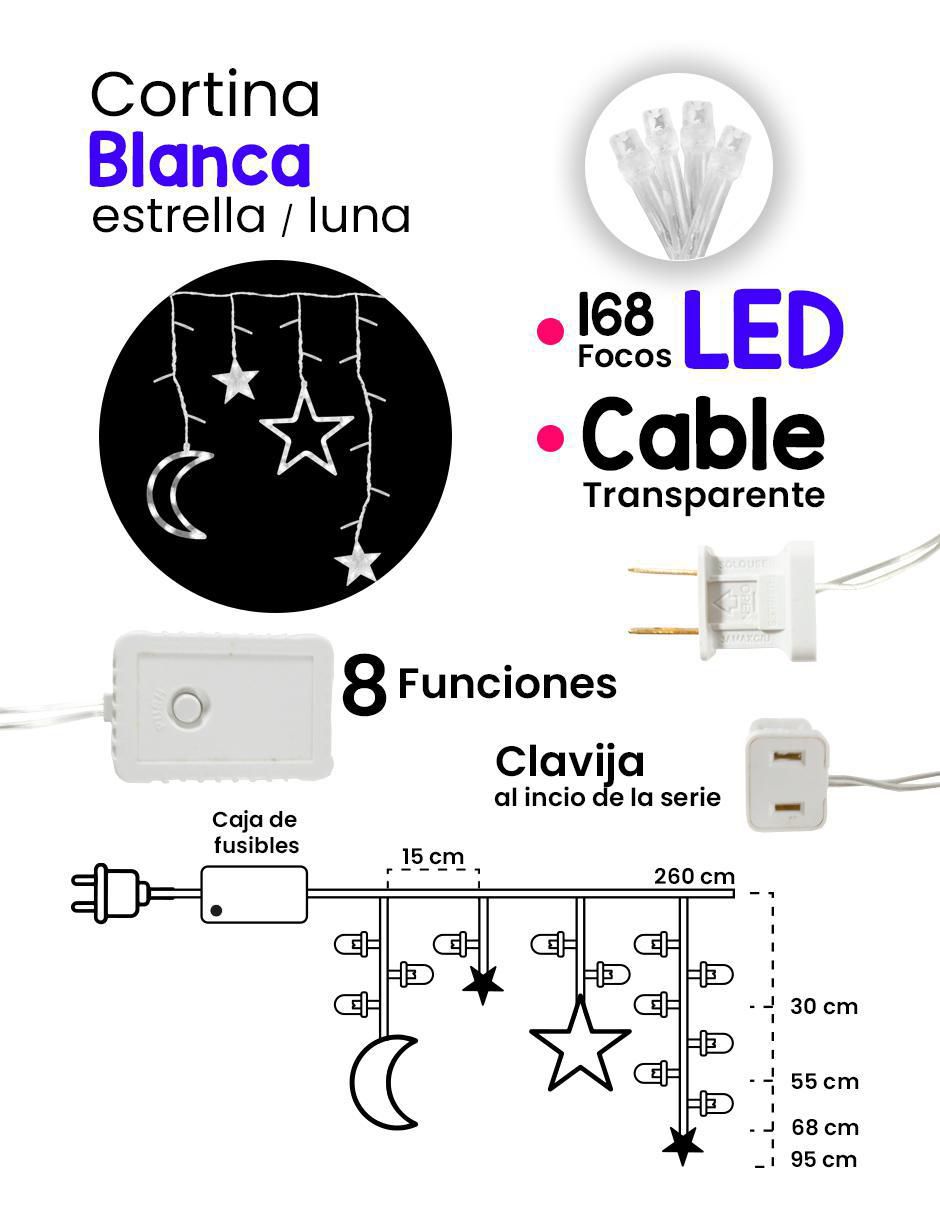 Serie funciones de led con 160 focos 3