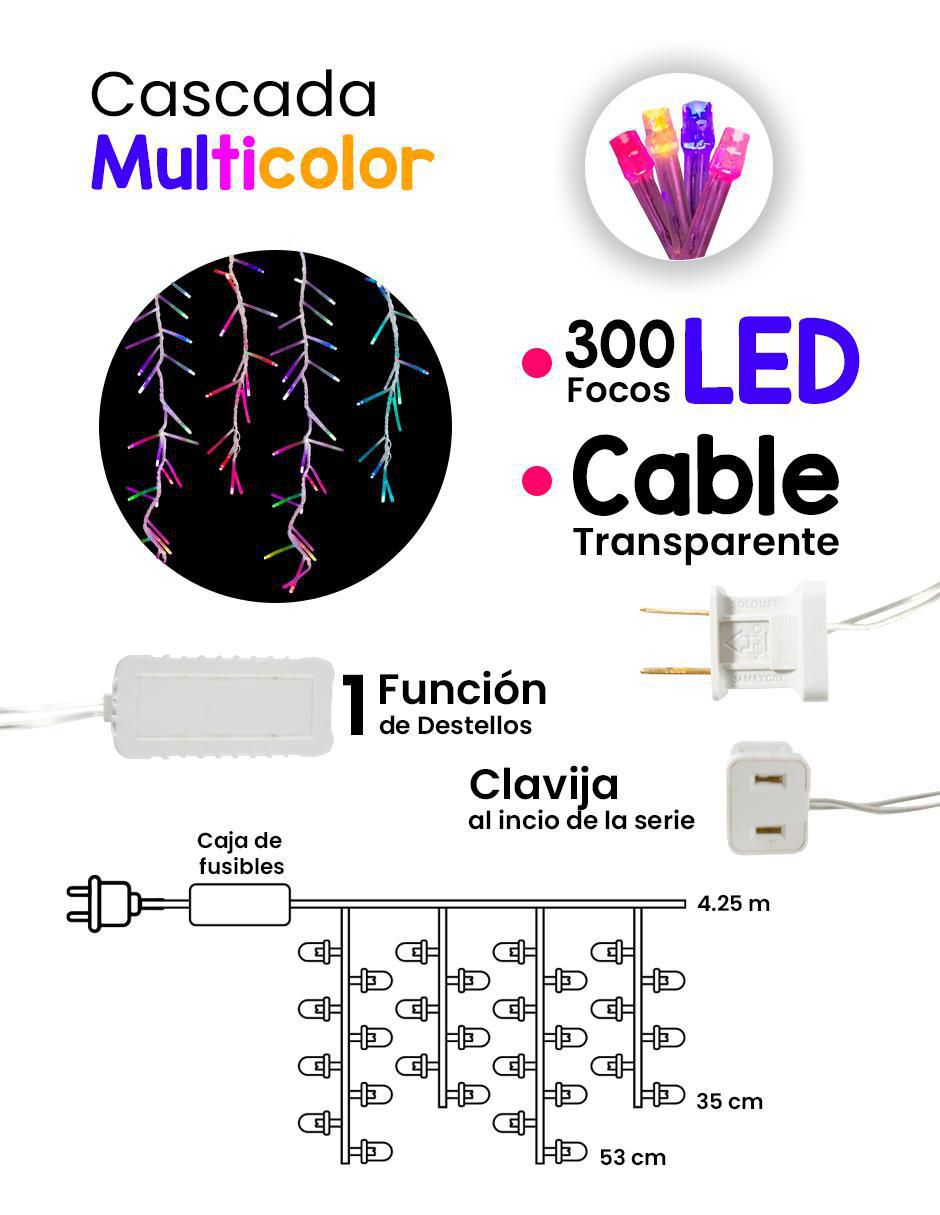 Serie funciones de led con 300 focos 4