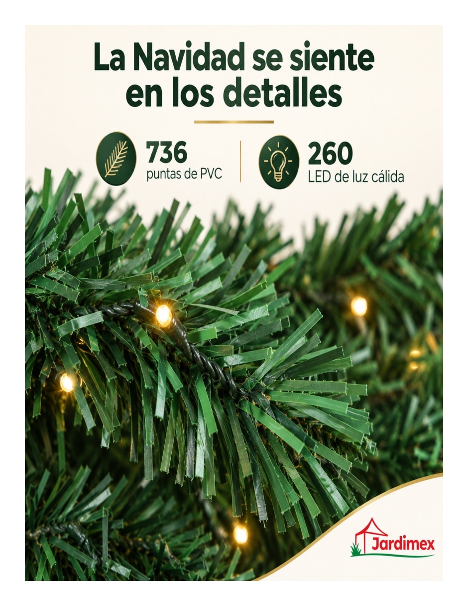 Árbol de navidad con 240 luces 2
