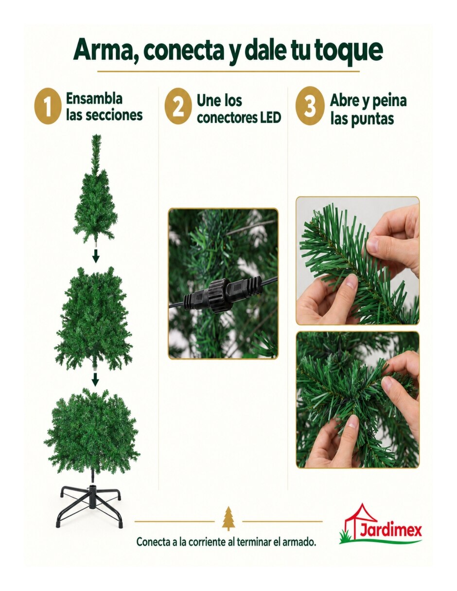 Árbol de navidad con 240 luces 5
