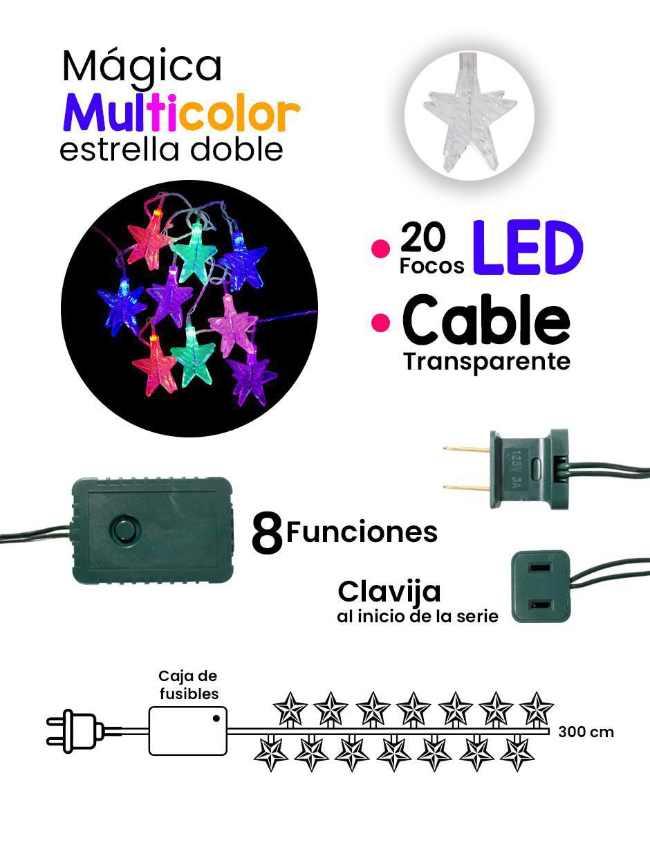Serie funciones de led con 20 focos 5