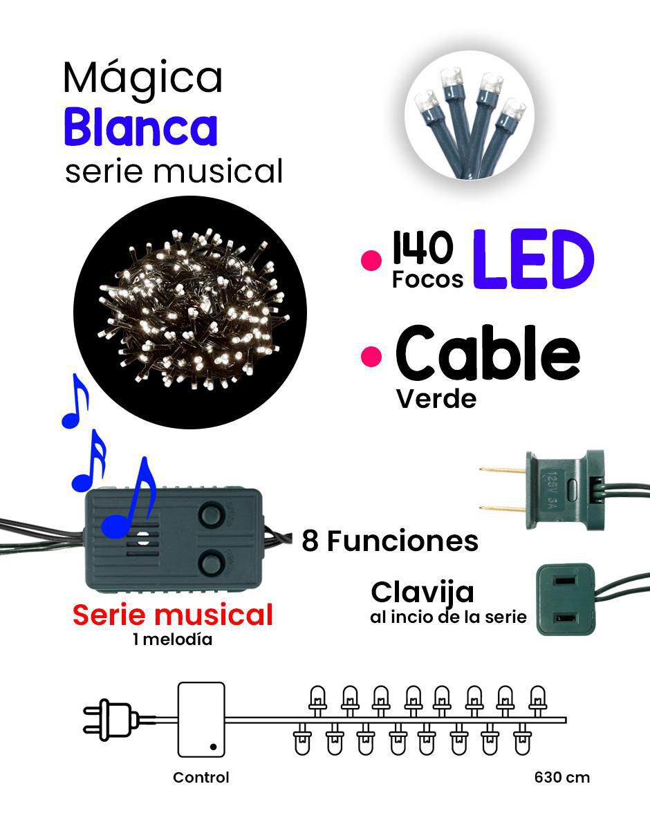 Serie funciones de led con 144 focos 6