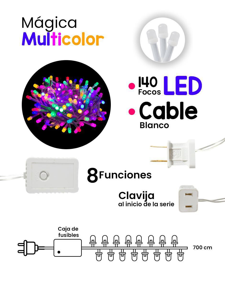 Serie funciones de led con 144 focos 5