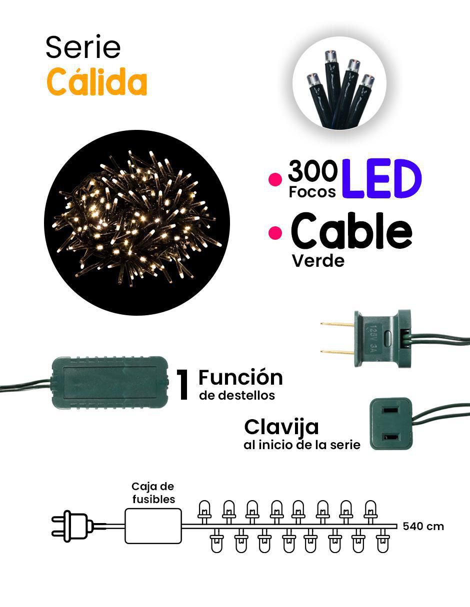Serie funciones de led con 300 focos 4