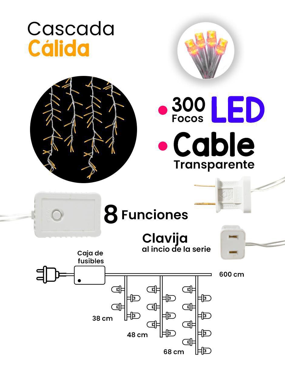 Serie funciones de led con 300 focos 4