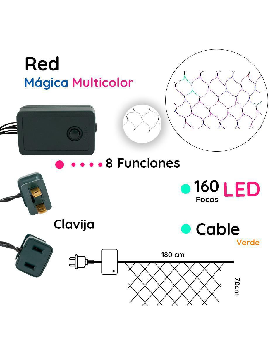 Serie funciones de led con 160 focos 4
