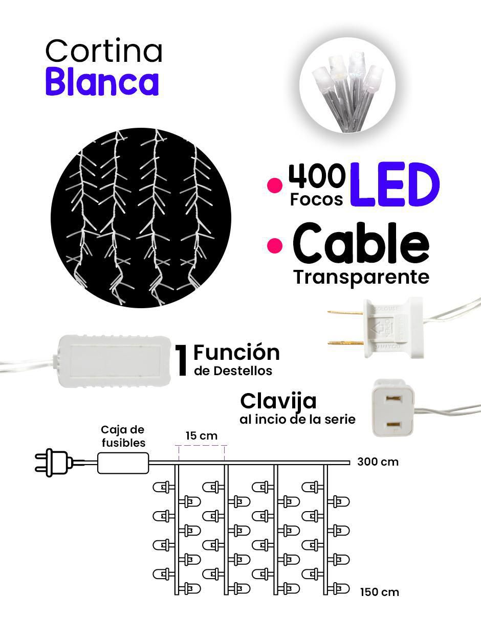 Serie funciones de led con 400 focos 4