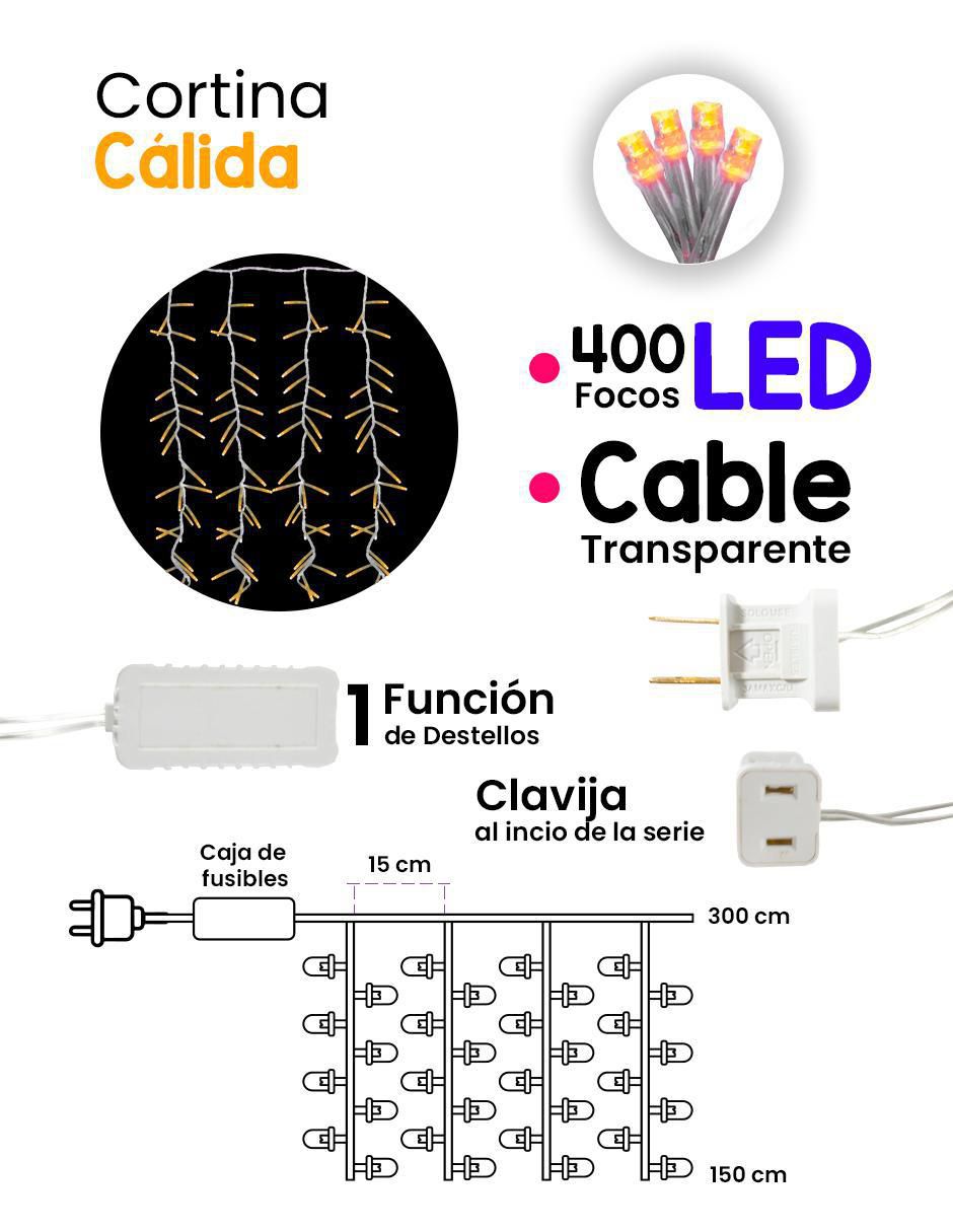 Serie funciones de led con 400 focos 4