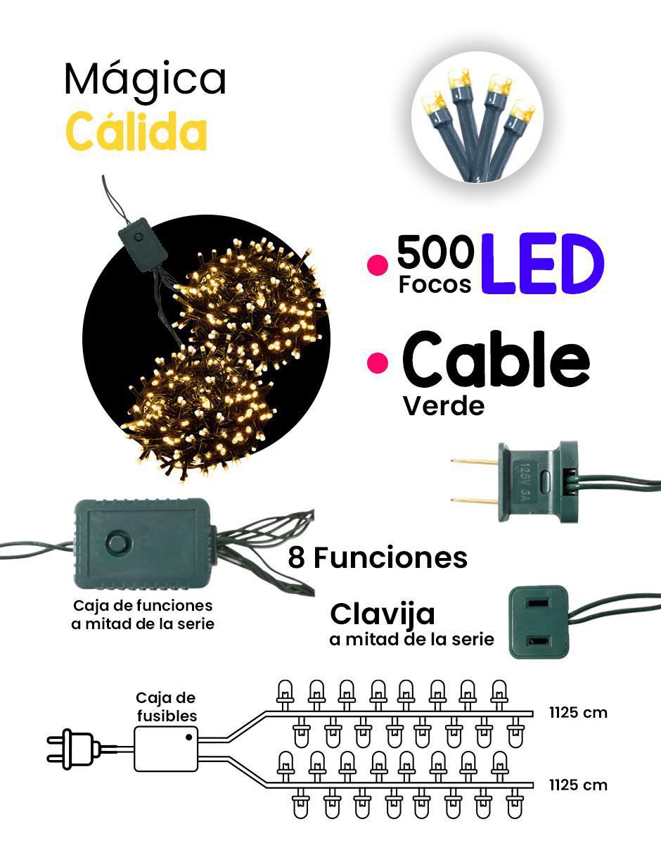 Serie led con 500 focos 5