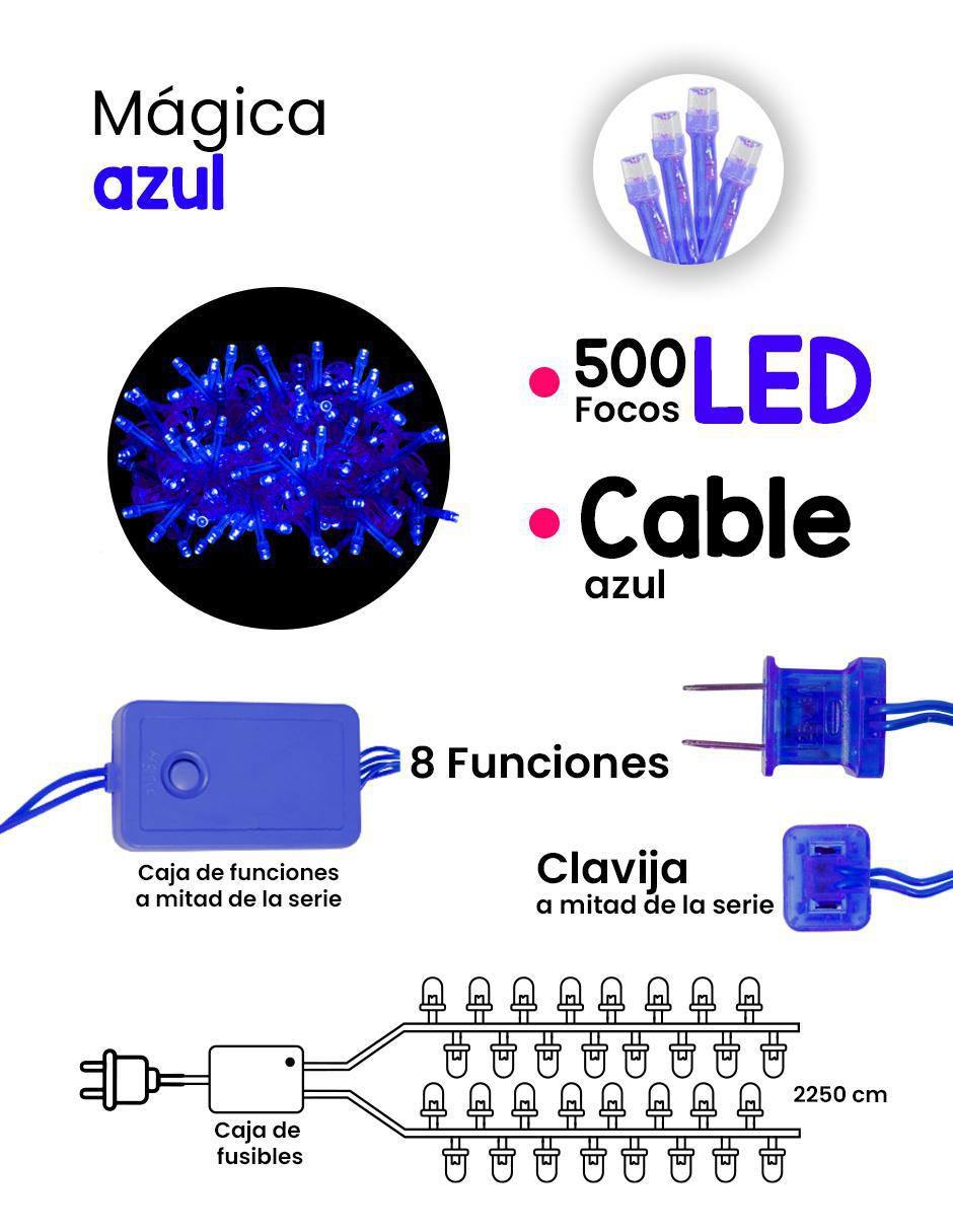 Serie funciones de led con 500 focos 4
