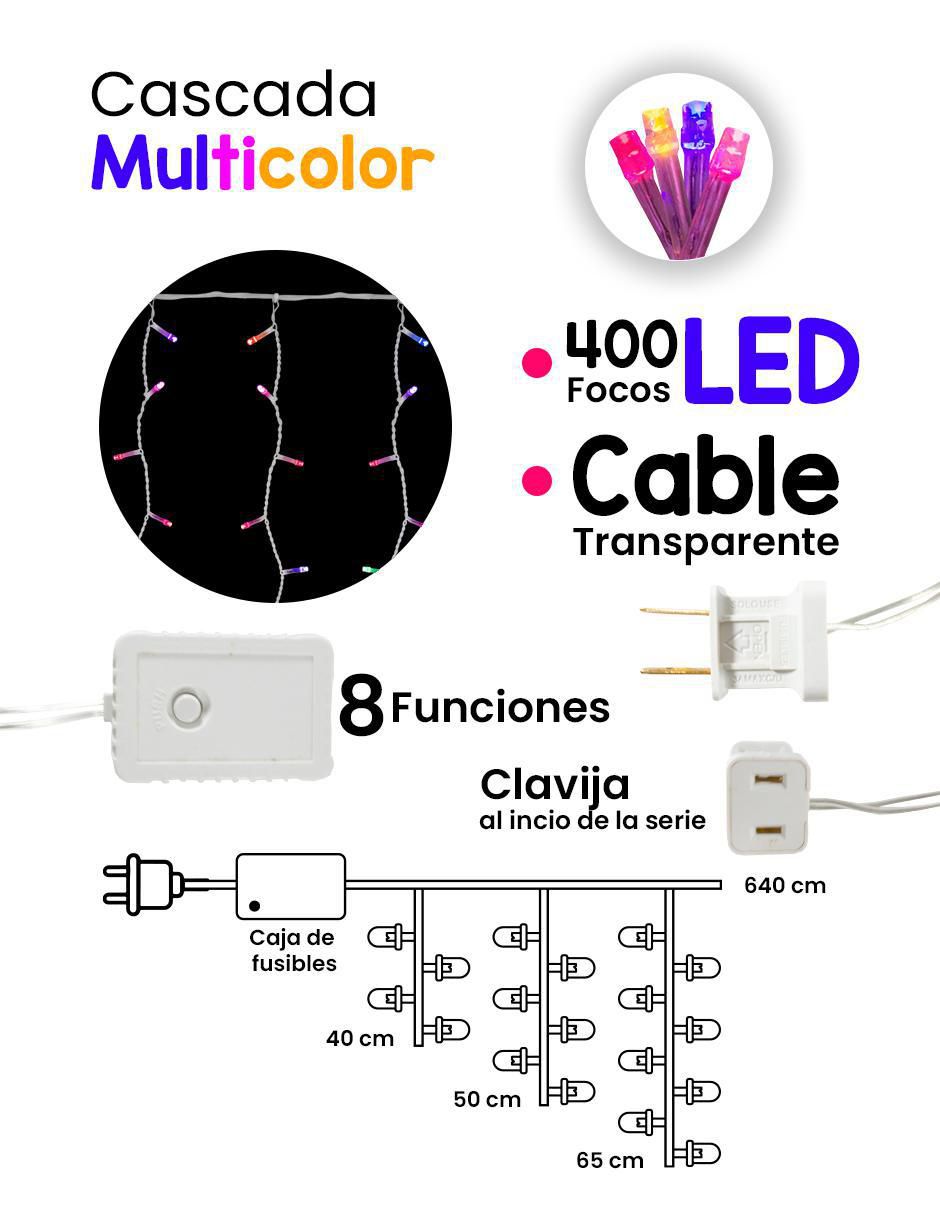 Serie funciones de led con 400 focos 4