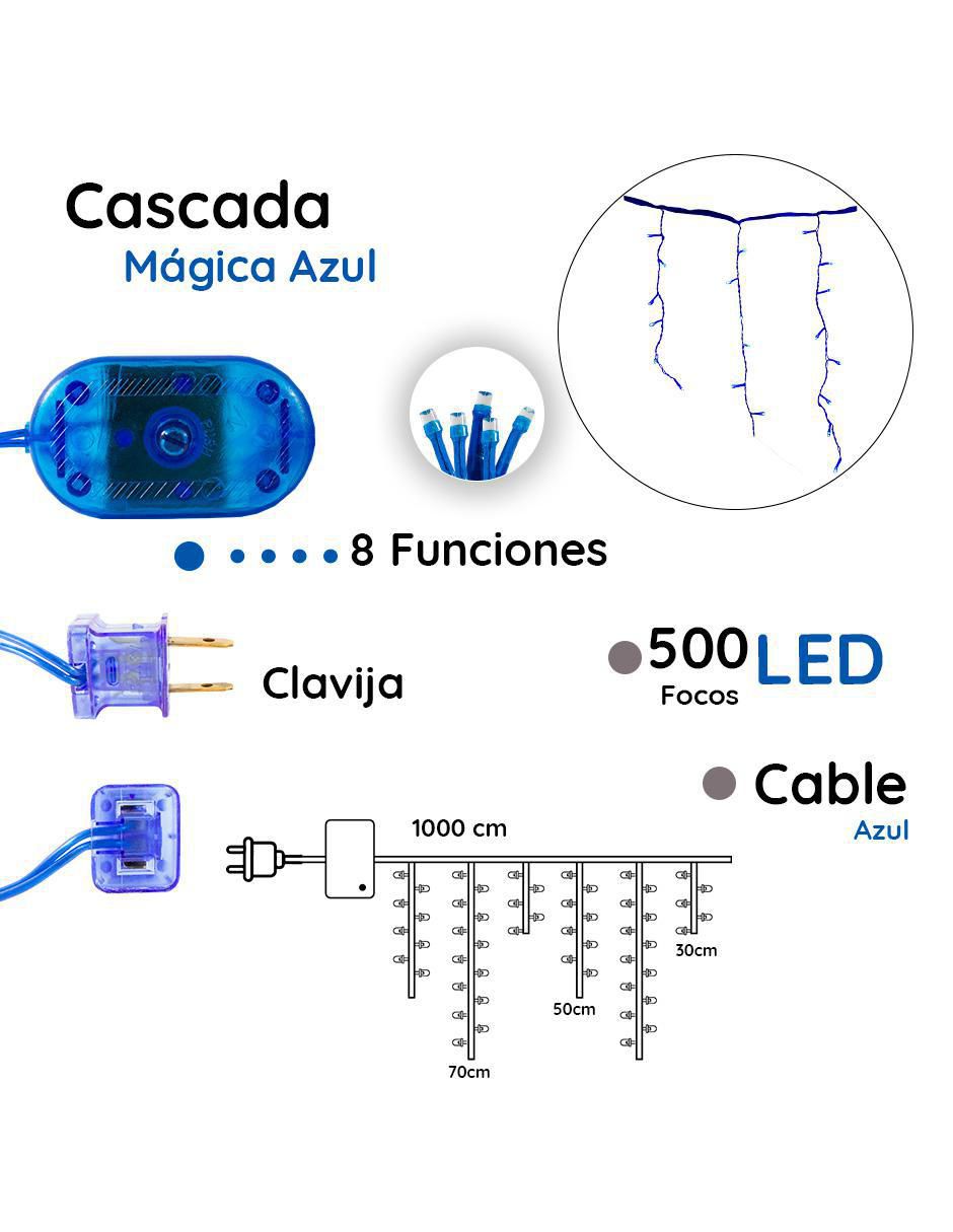 Serie funciones de led con 500 focos 3