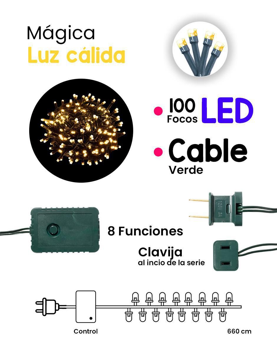 Set de luces de led con 100 focos 5