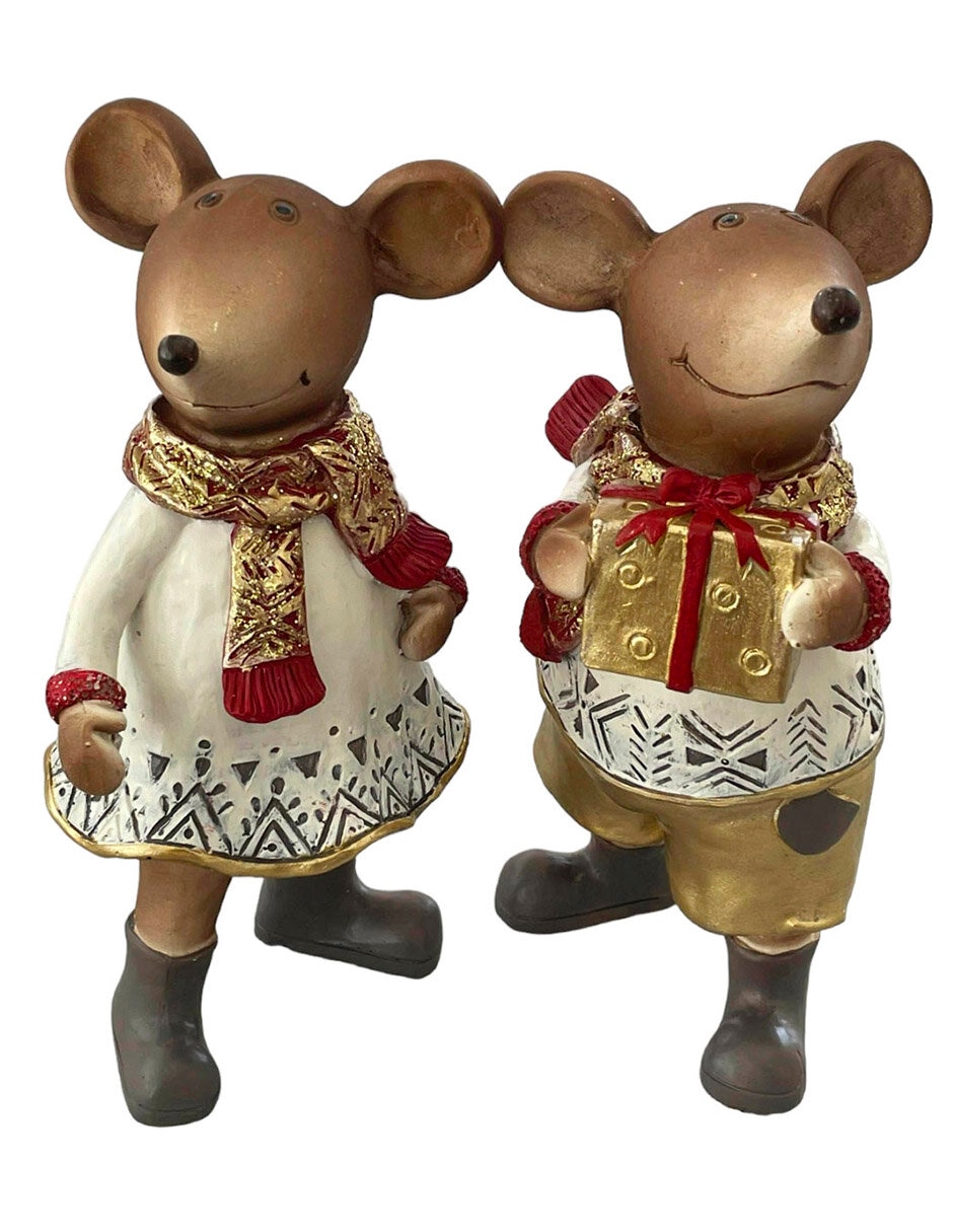 Figura decorativa de ratón de resina Figura decorativa de ratón de resina