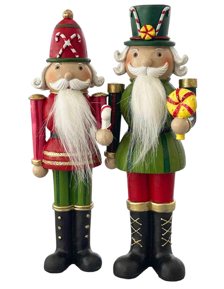 Figura decorativa de cascanueces de resina