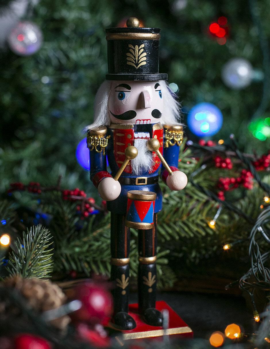 Figura decorativa de cascanueces de madera