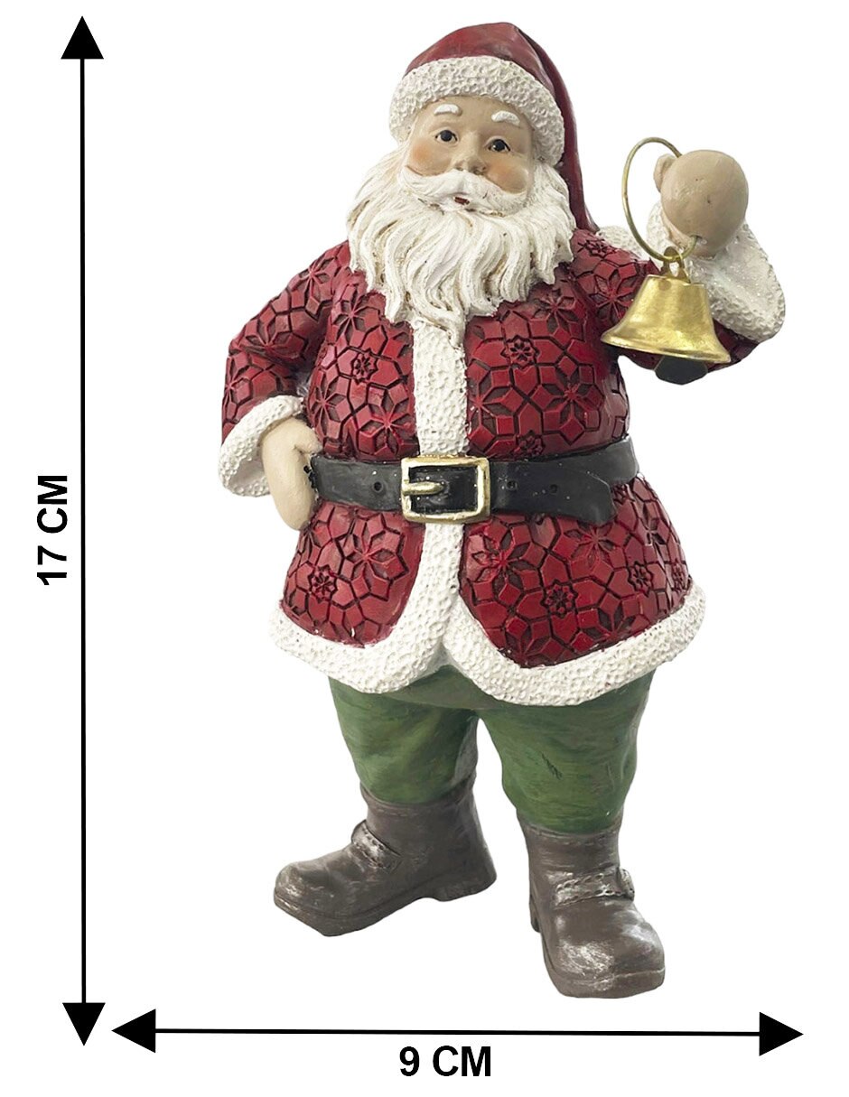 Figura decorativa de santa claus de resina 5