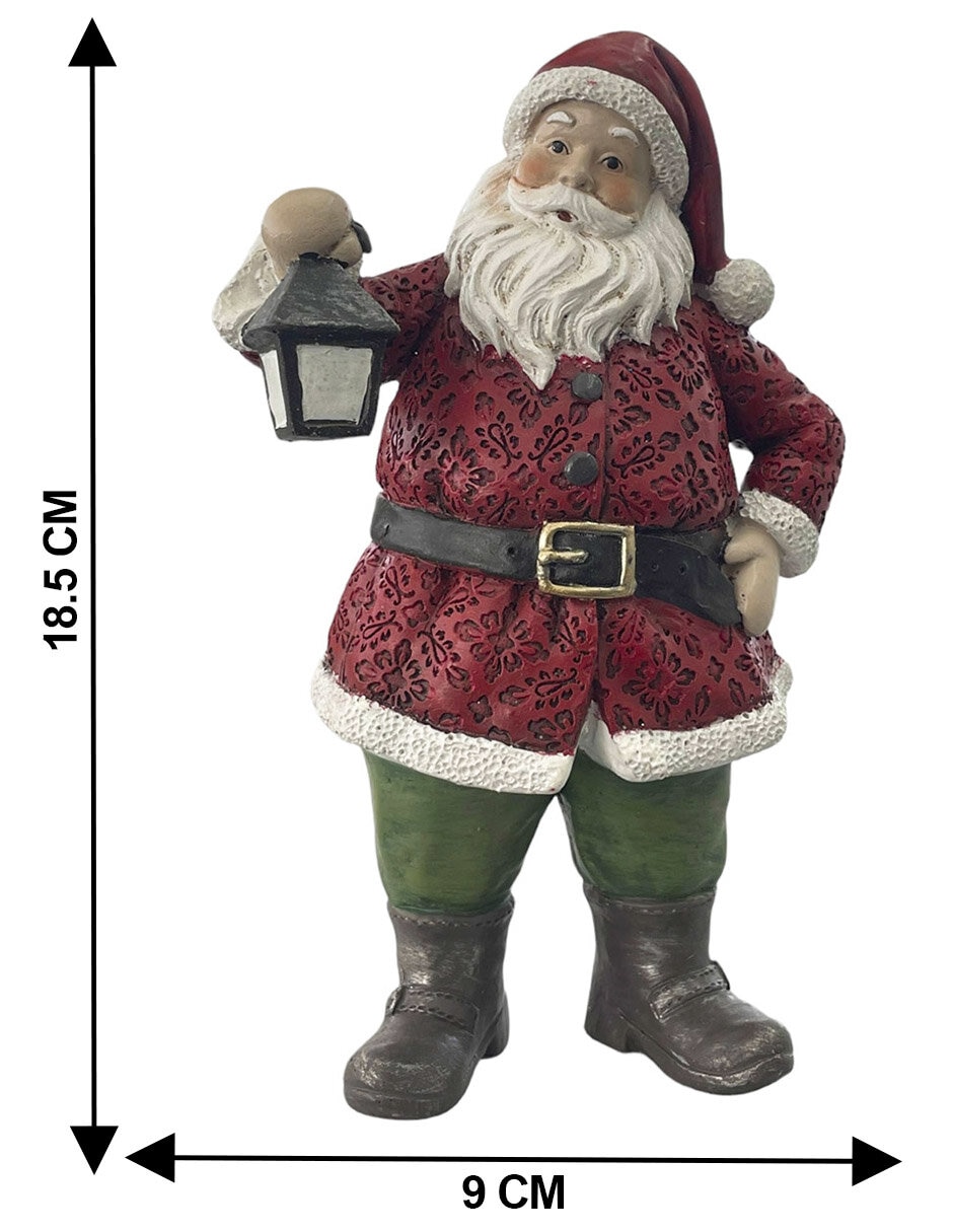 Figura decorativa de santa claus Running Decora de resina