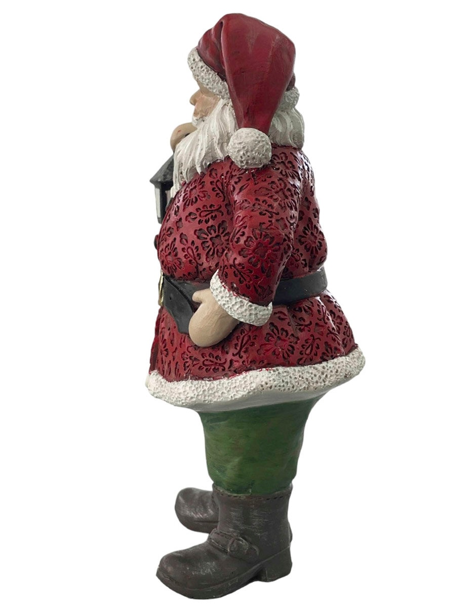 Figura decorativa de santa claus Running Decora de resina