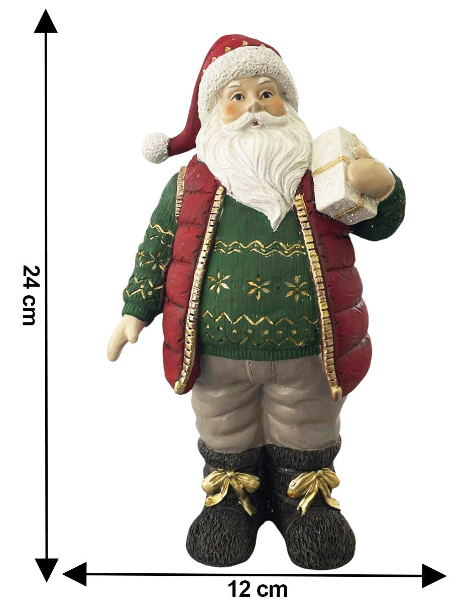 Figura decorativa de santa claus de resina 3
