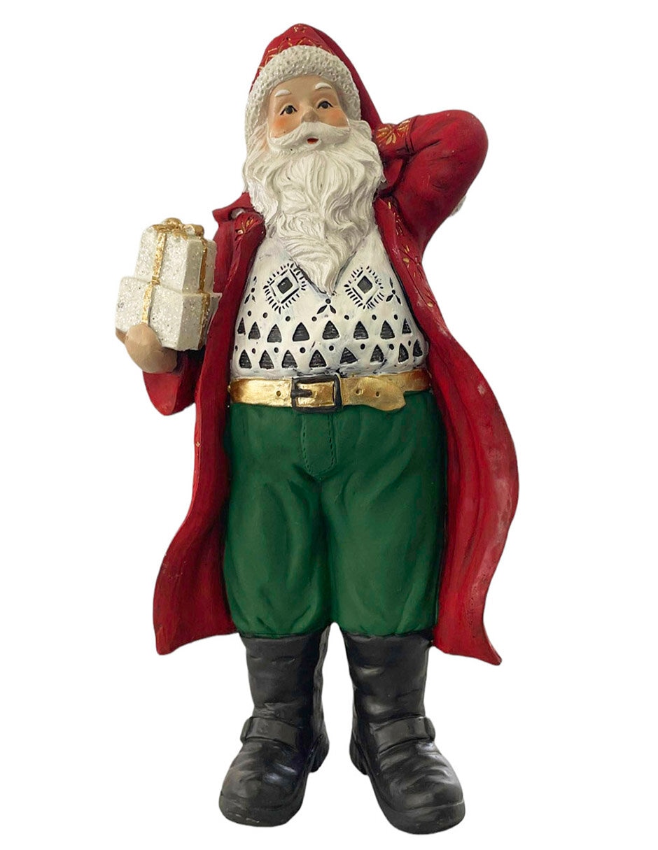 Figura decorativa de santa claus de resina 1