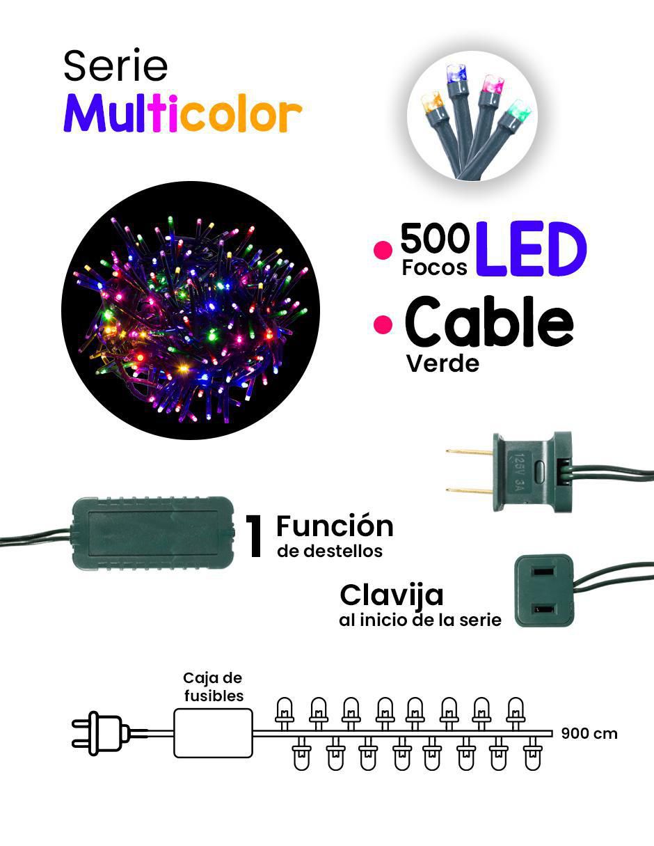Serie funciones de led con 500 focos 6