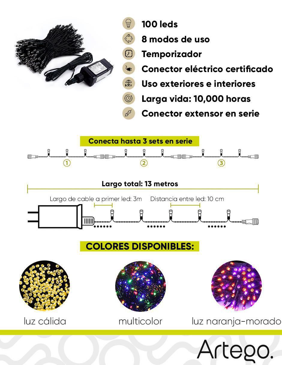 Serie LED con 100 focos 9