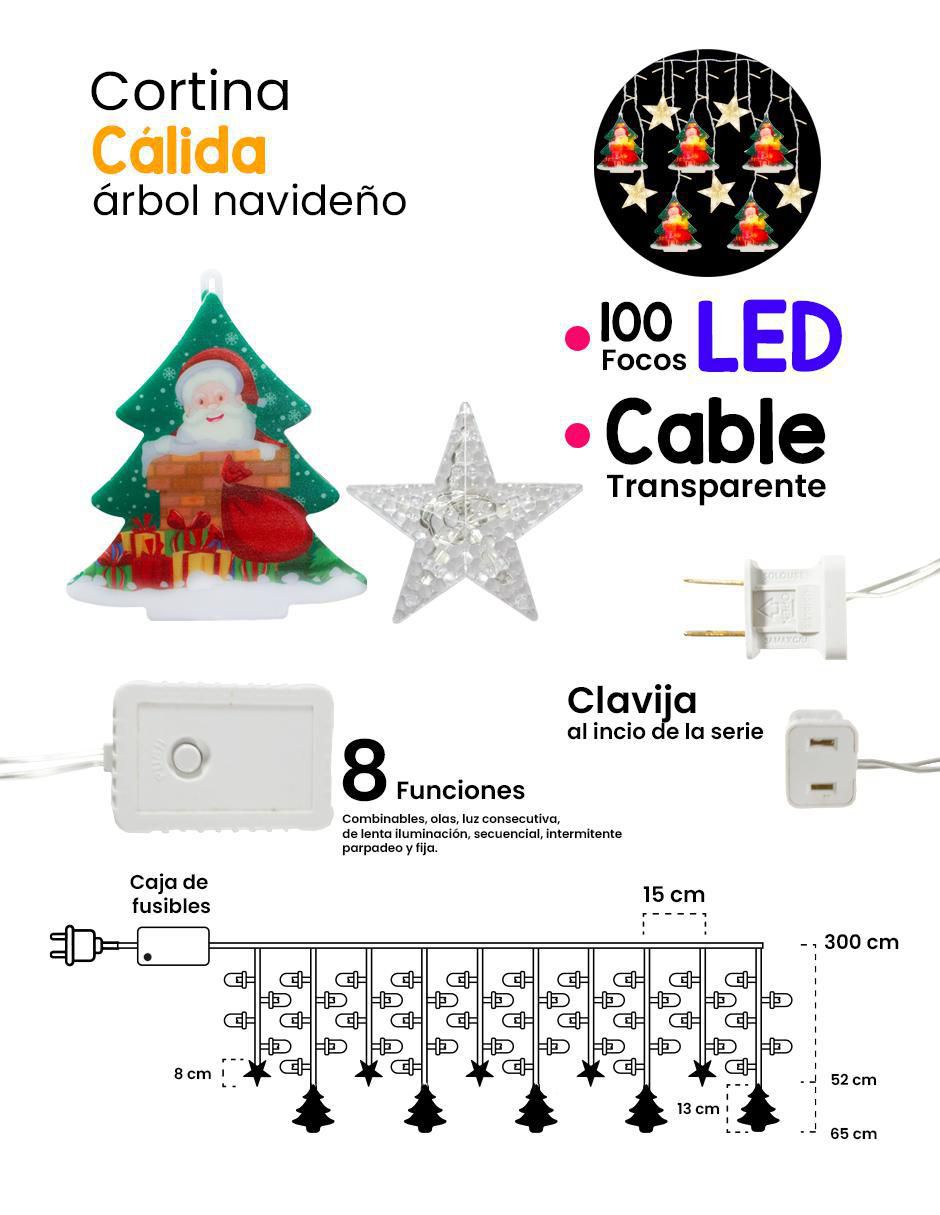 Serie funciones de led con 100 focos 6