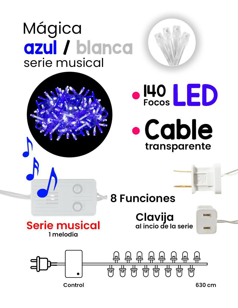 Serie funciones de led con 140 focos 3