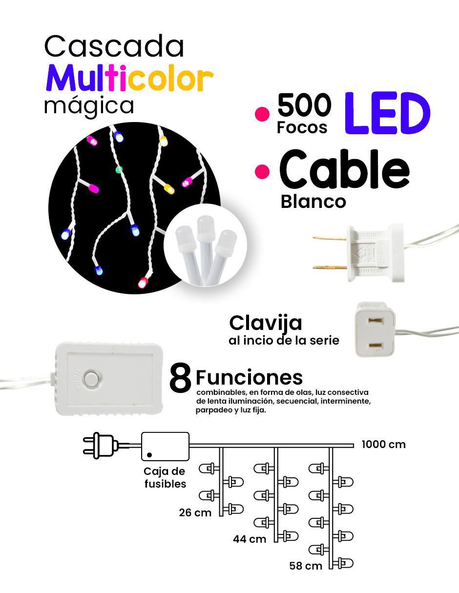 Serie funciones de led con 500 focos 6