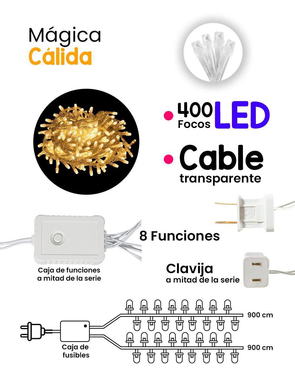 Serie funciones de led con 400 focos 5