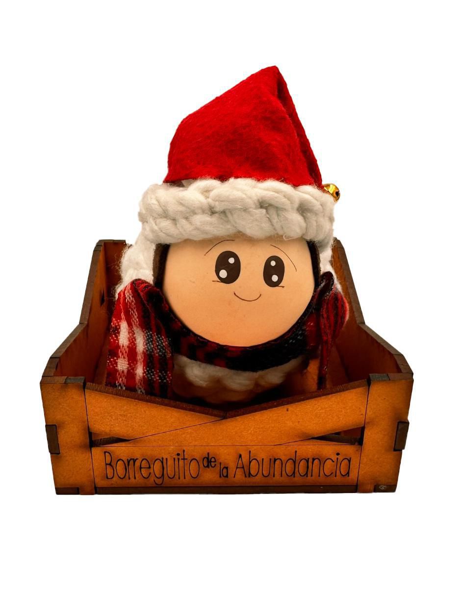 Figura decorativa de animales navideños Borregos Santa