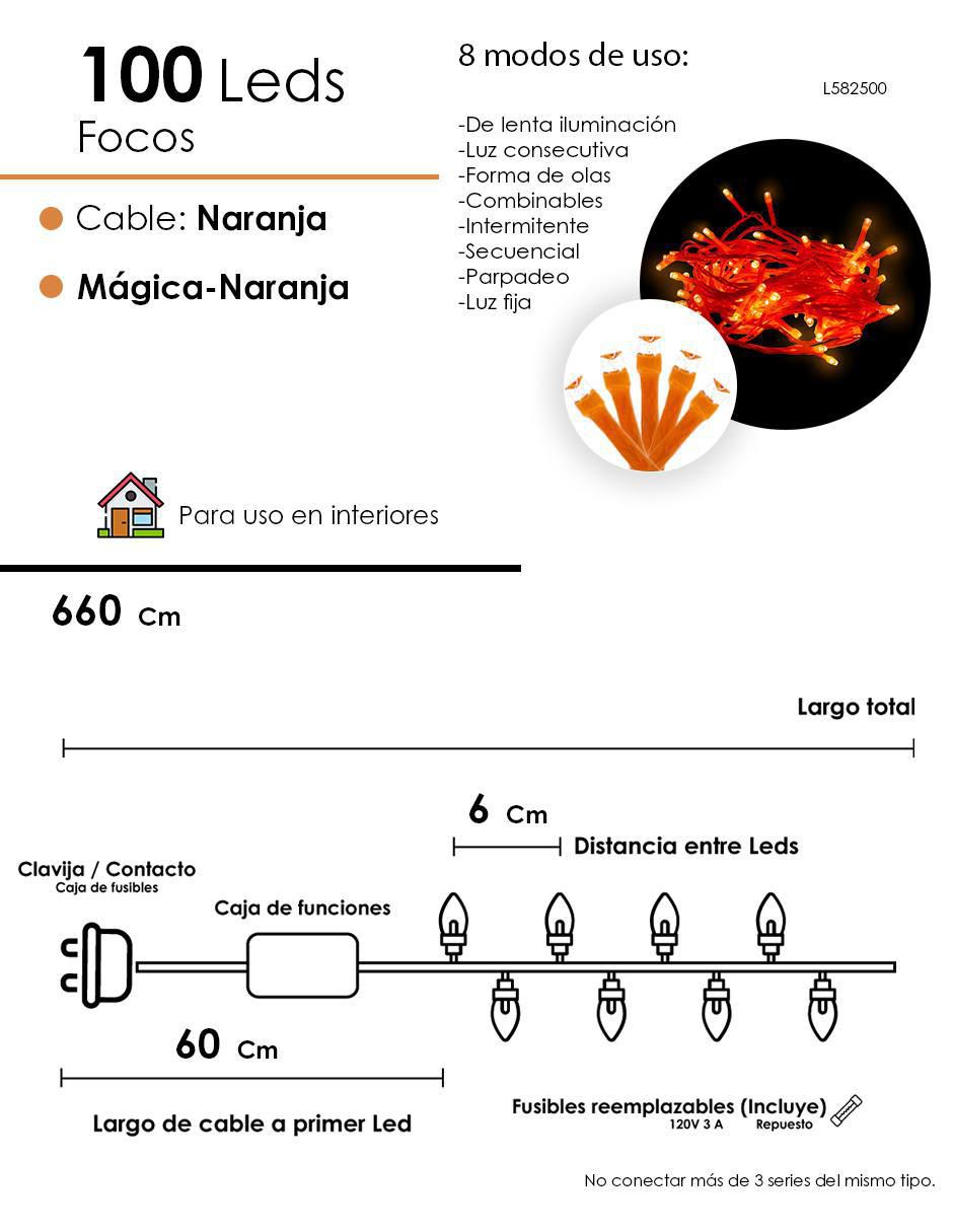 Serie led con 100 focos 6