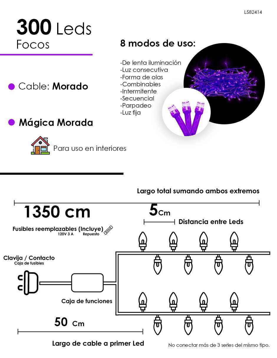 Serie led con 300 focos 4