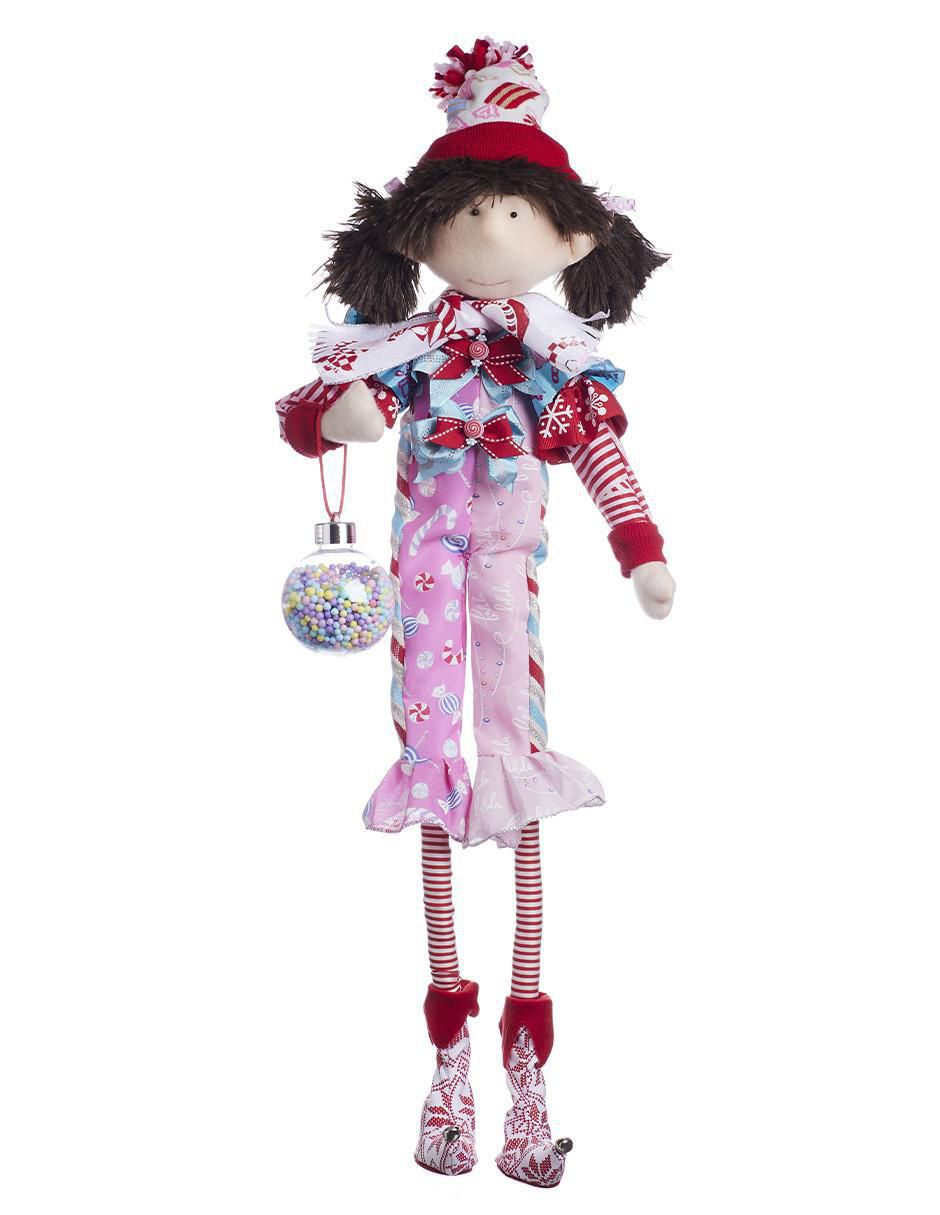 Ornamento Navidad duende Candy Cane 1