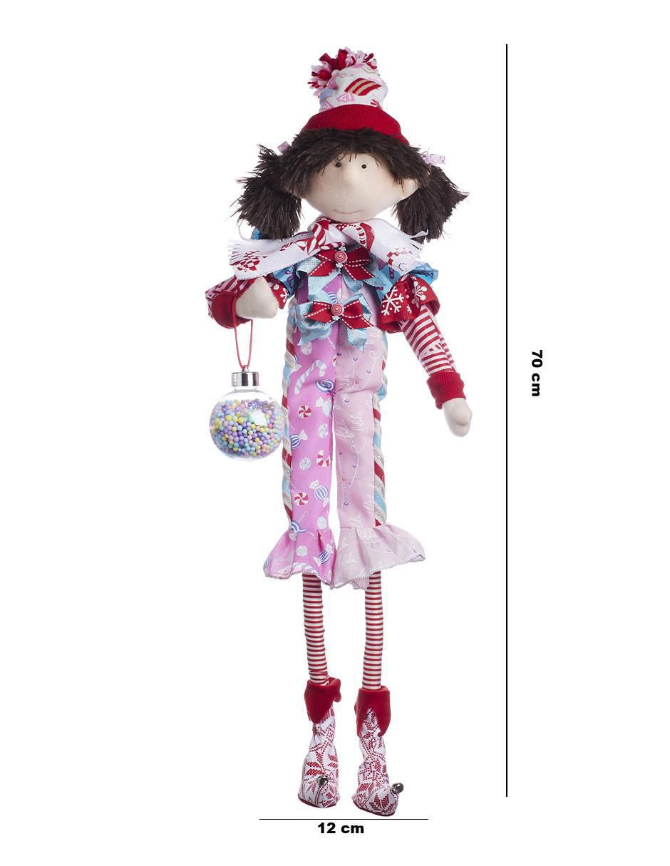 Ornamento Navidad duende Candy Cane 5