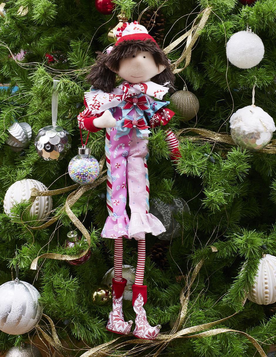 Ornamento Navidad duende Candy Cane 4
