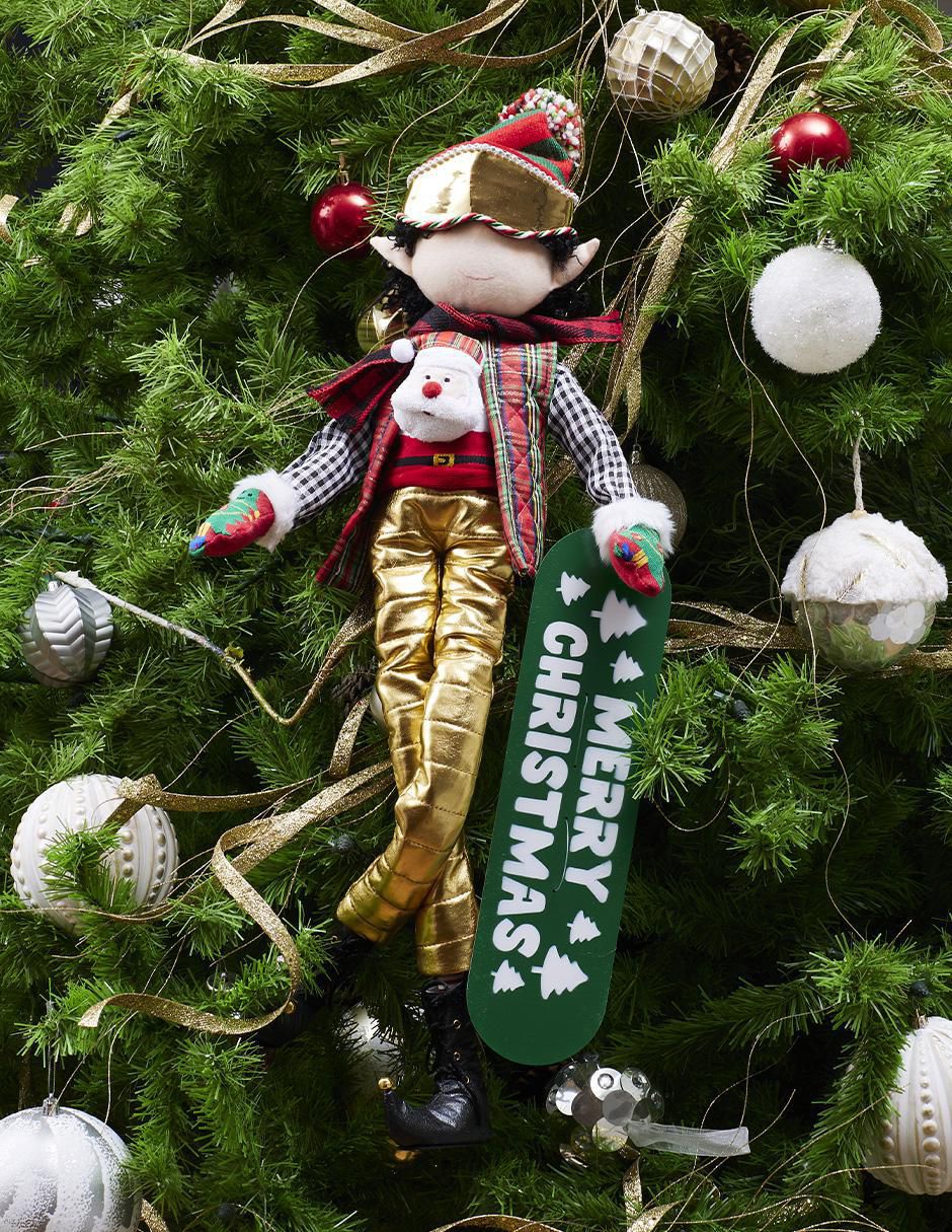 Ornamento Navidad duende Xmas Ski