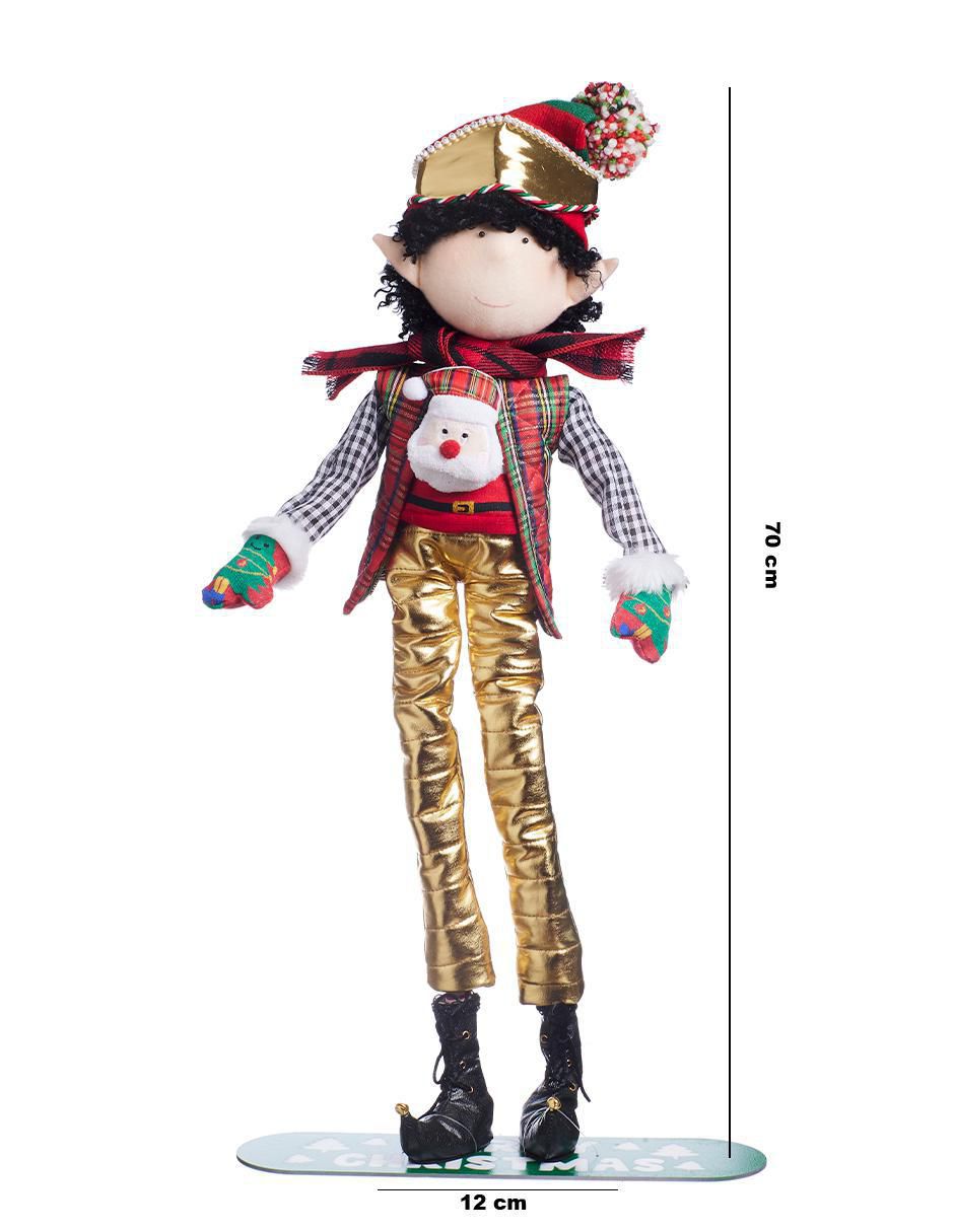 Ornamento Navidad duende Xmas Ski 5