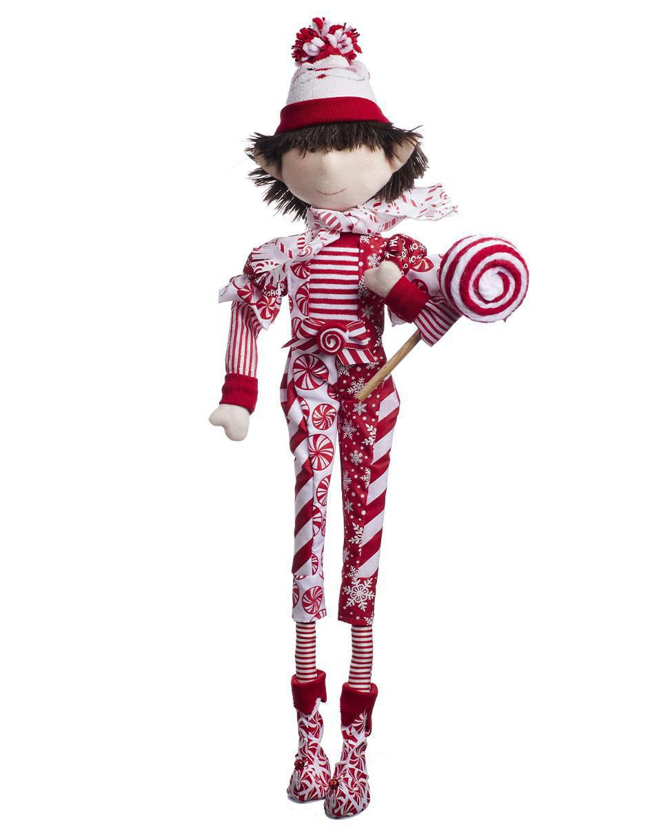 Ornamento Navidad duende Candy Cane 1