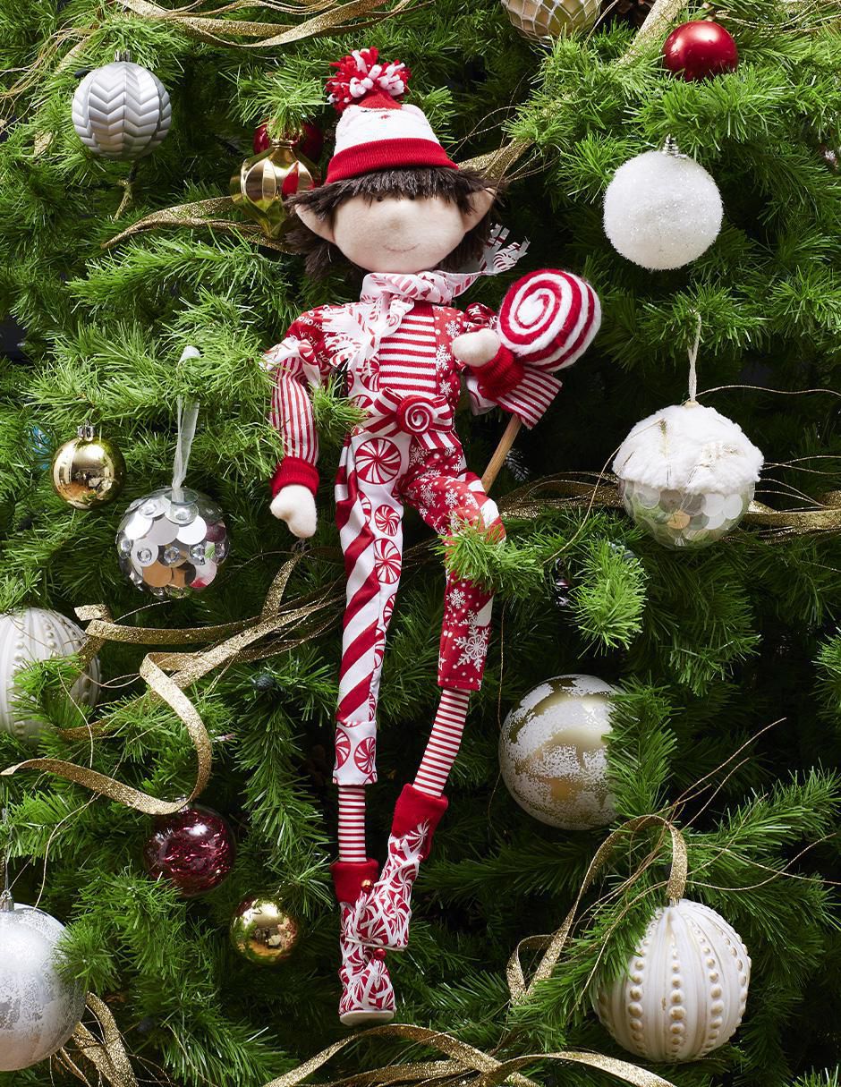 Ornamento Navidad duende Candy Cane 2