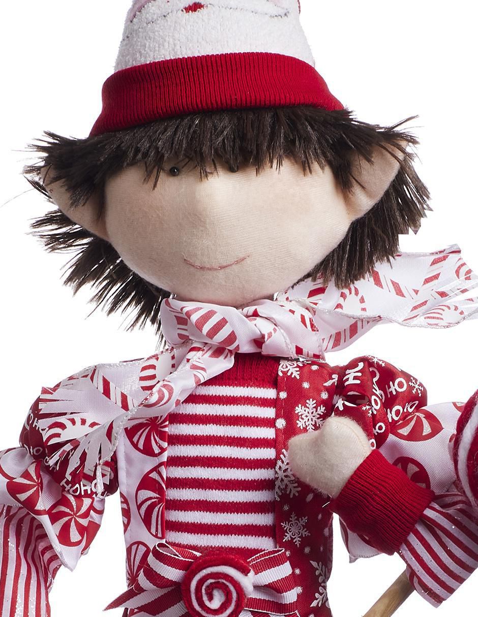 Ornamento Navidad duende Candy Cane 3