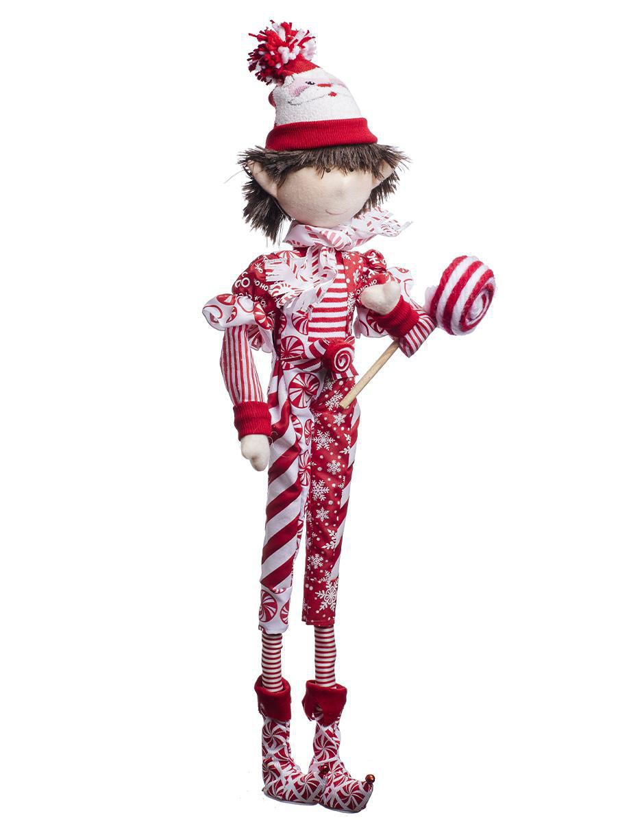 Ornamento Navidad duende Candy Cane 4