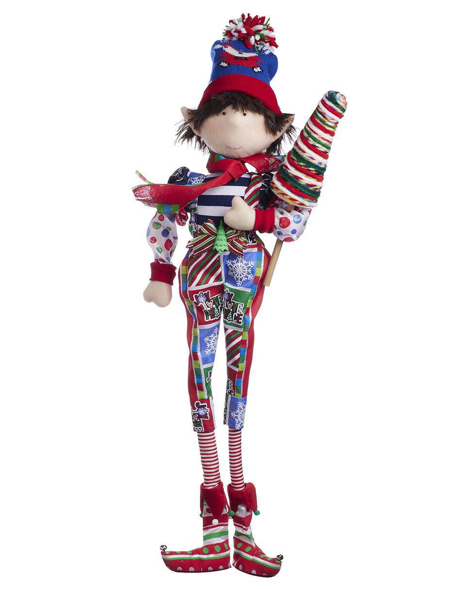 Ornamento Navidad duende Candy Cane 1