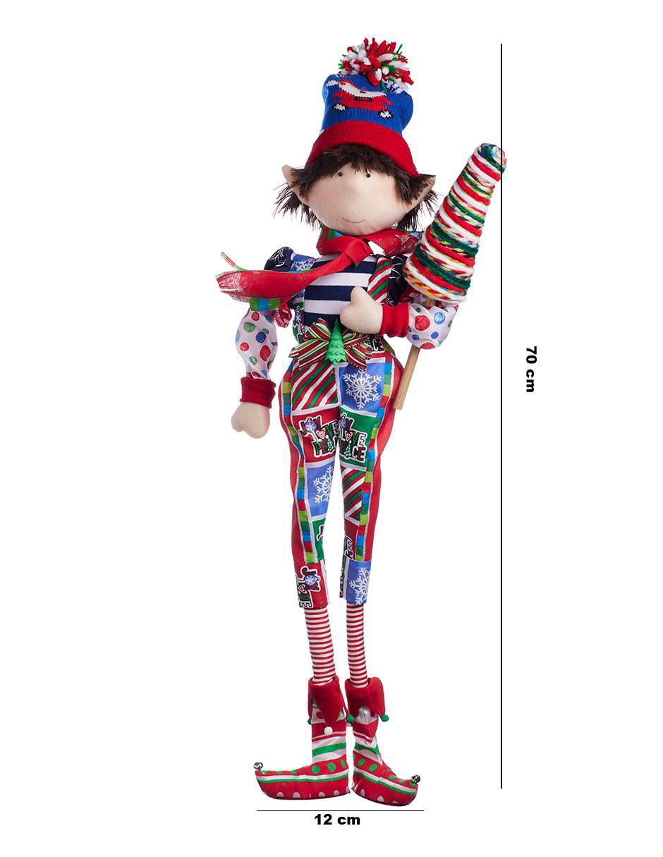 Ornamento Navidad duende Candy Cane 5