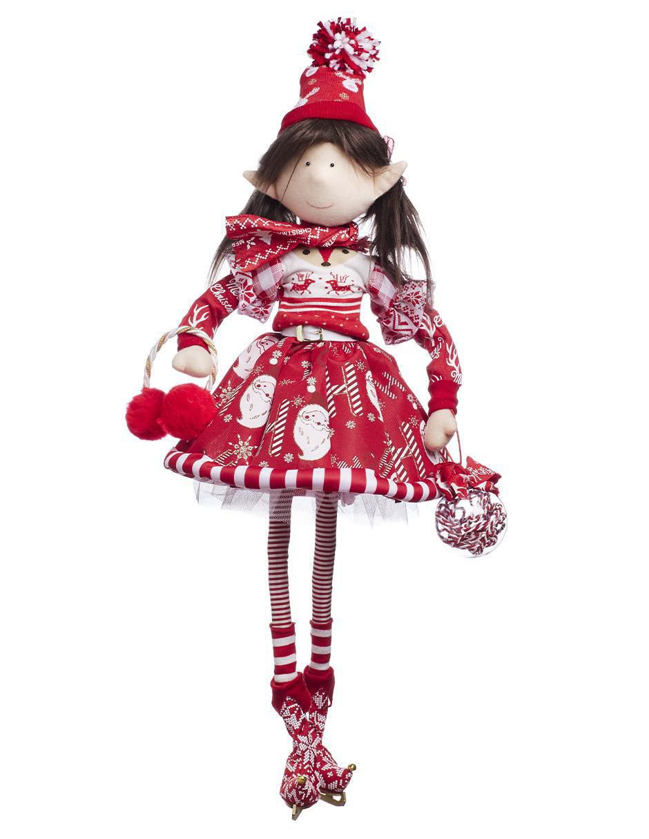 Ornamento Navidad duende Candy Cane 1