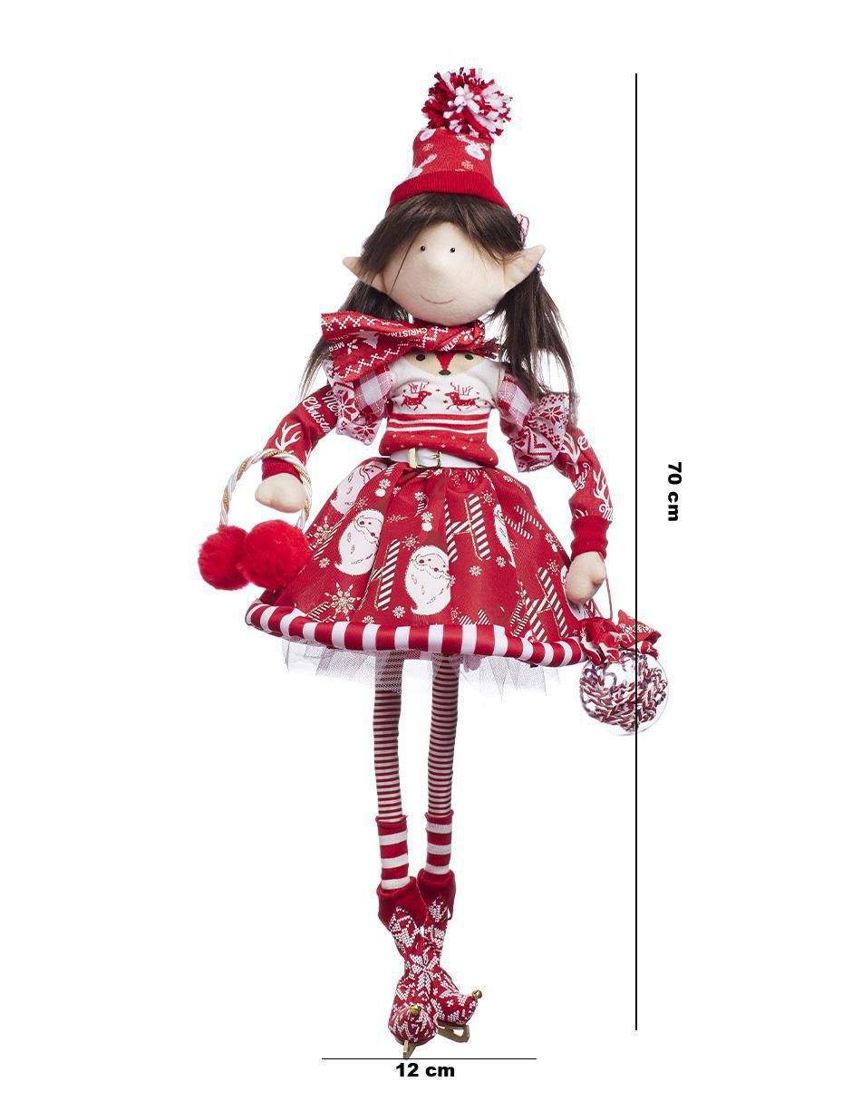 Ornamento Navidad duende Candy Cane 5