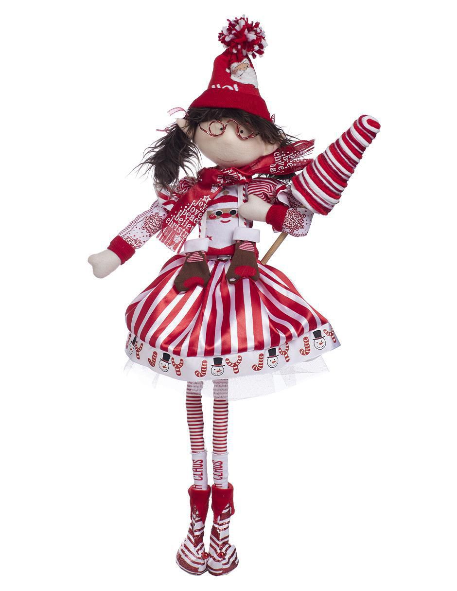 Ornamento Navidad duende Candy Cane 1